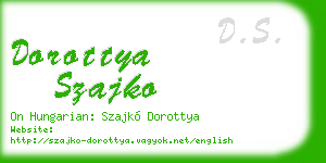dorottya szajko business card